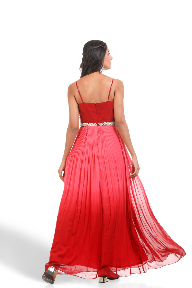 Red Shaded Gown