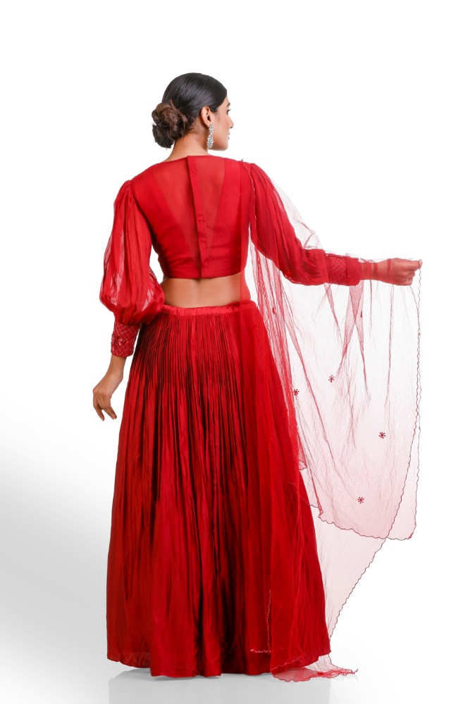 Red Lehenga Choli With Duppatta